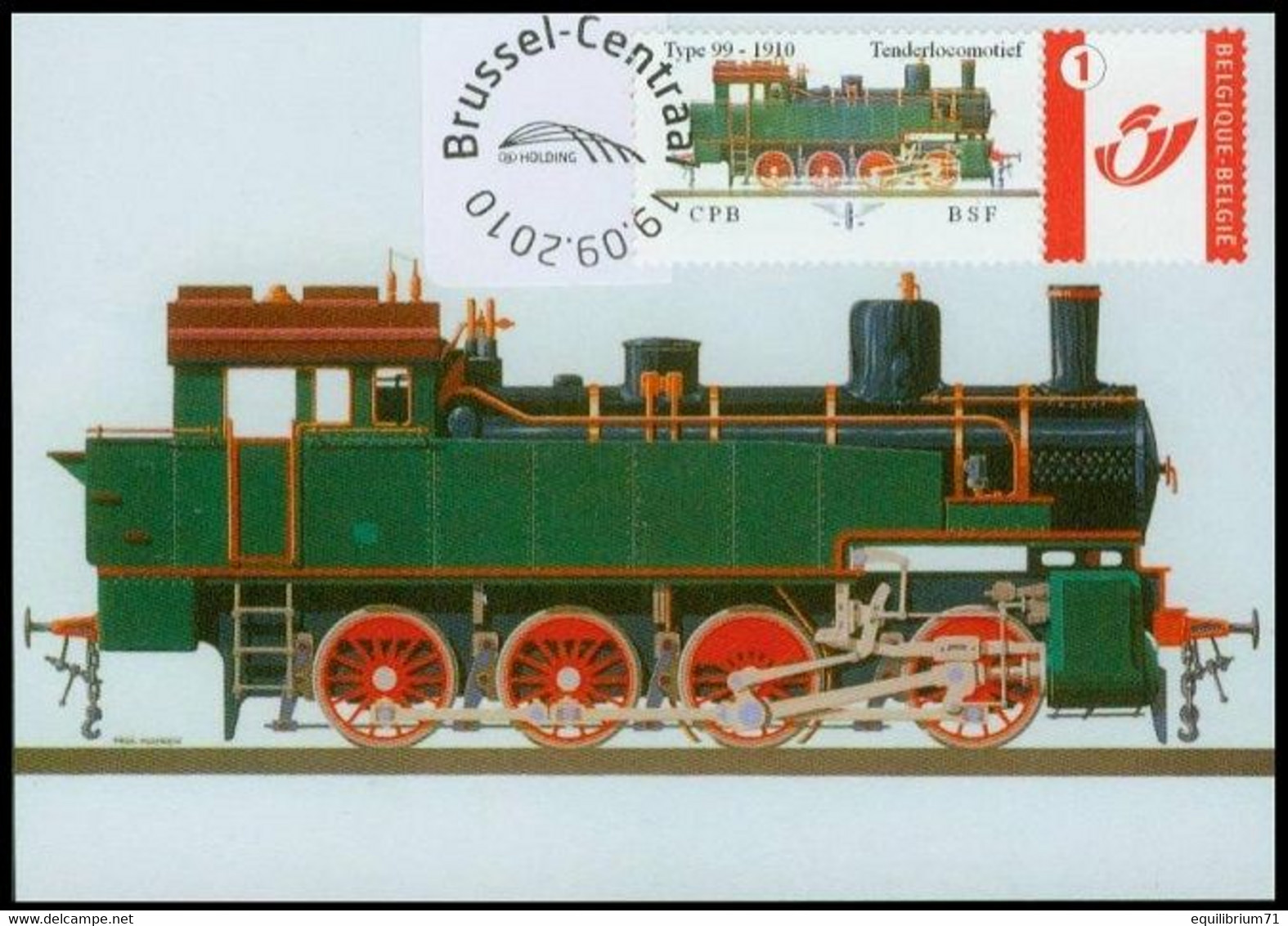 DUOSTAMP/MYSTAMP° - CM/MK - Type 99 - Locomotive  Pour Train De Marchandises/Tenderlocomotief Voor Goederentrein - 1910 - Briefe U. Dokumente