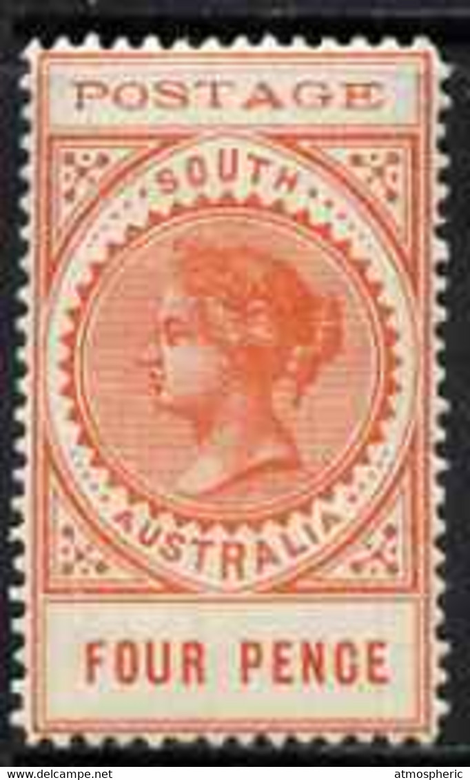 South Australia 1902-04 Thin Postage 4d Red-orange Mounted Mint SG 269 - Ungebraucht