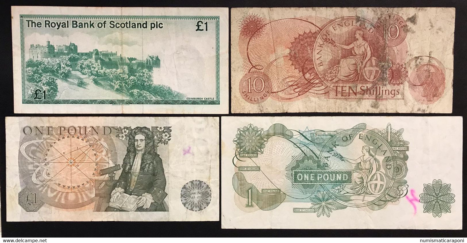 GRAN BRETAGNA Great Britain 1 Pound X 2 + 10 Shilling + Scotland Pound   LOTTO 2263 - 1 Pond