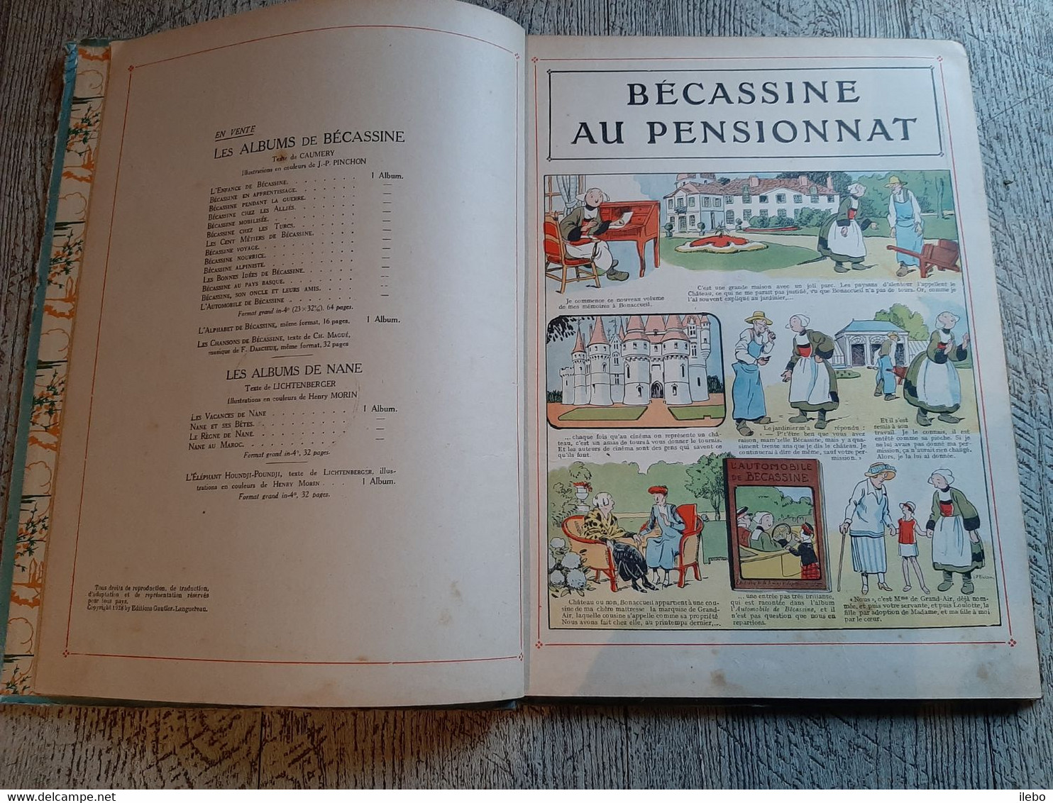 Bécassine Au Pensionnat Texte Caumery Dessins De Pinchon 1928 Enfantina Bande Dessinée - Bécassine