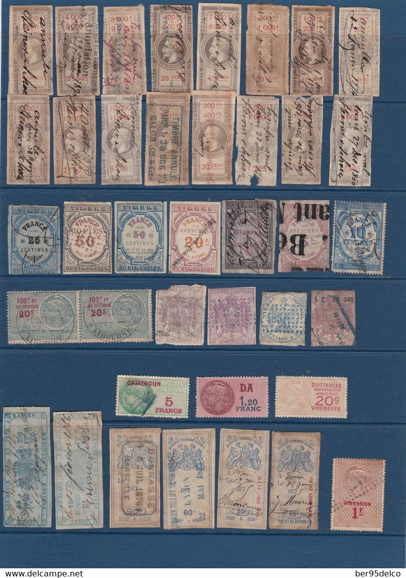 LOT DE TIMBRES ANCIENS FISCAUX - Altri & Non Classificati