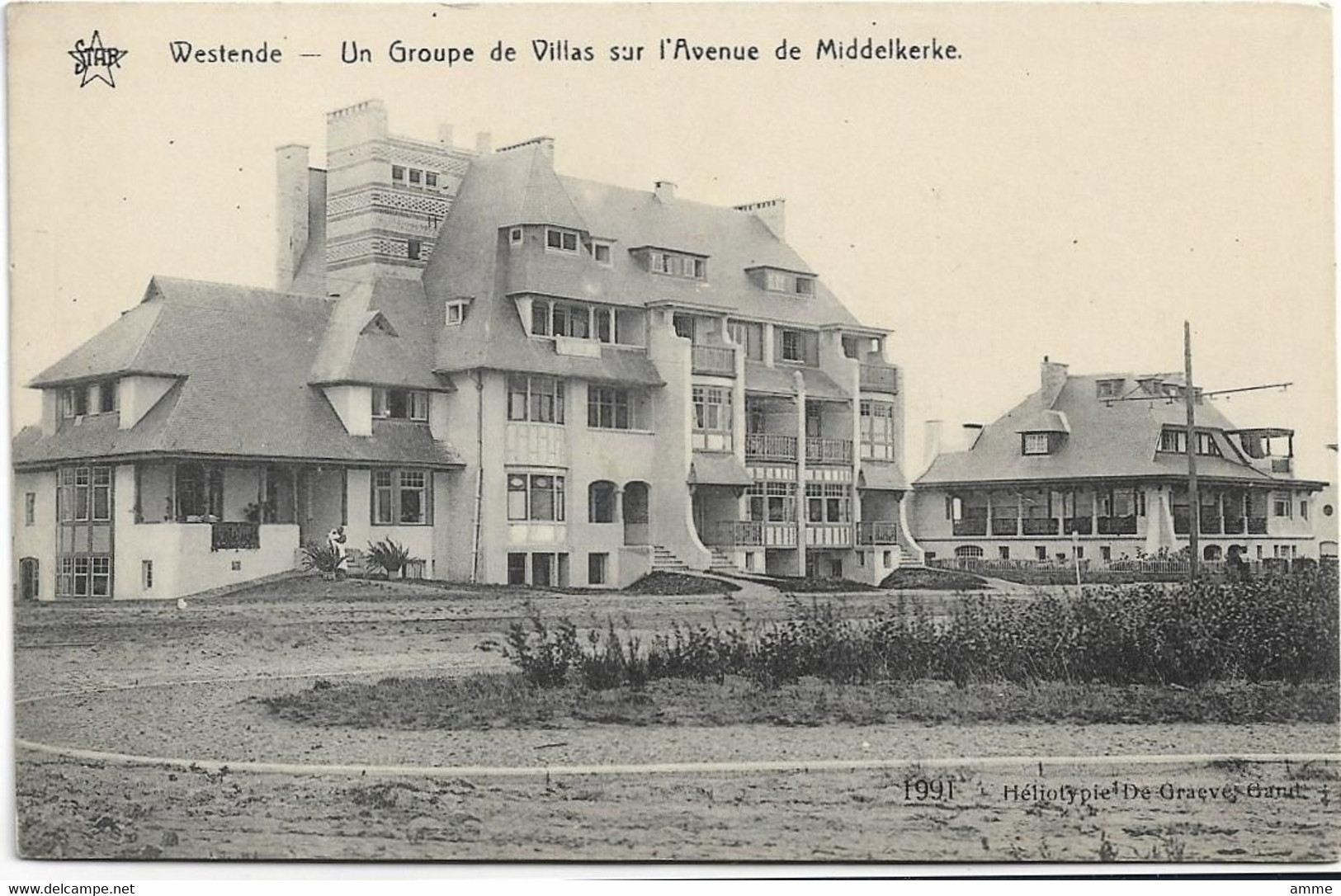 Westende   *  Un Groupe De Villas Sur L'Avenue De Middelkerke  (Star, 1991) - Westende