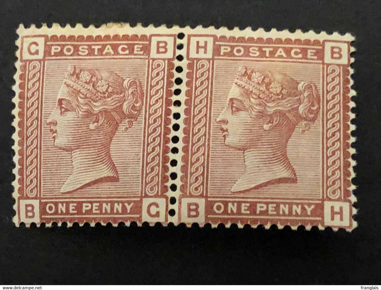 SG 166 1d Red  Pair  MH * - Unused Stamps