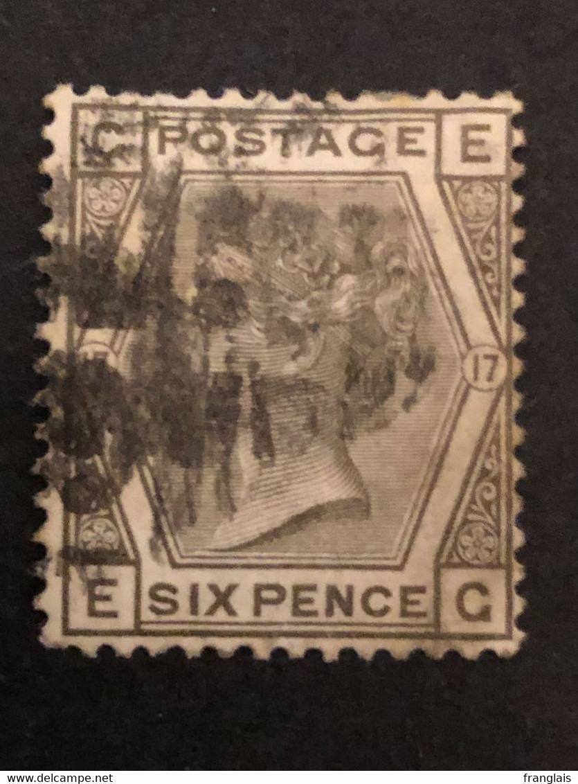 SG 147  1880  6d Grey , The Scarce Plate 17   FU   CV £180 - Neufs