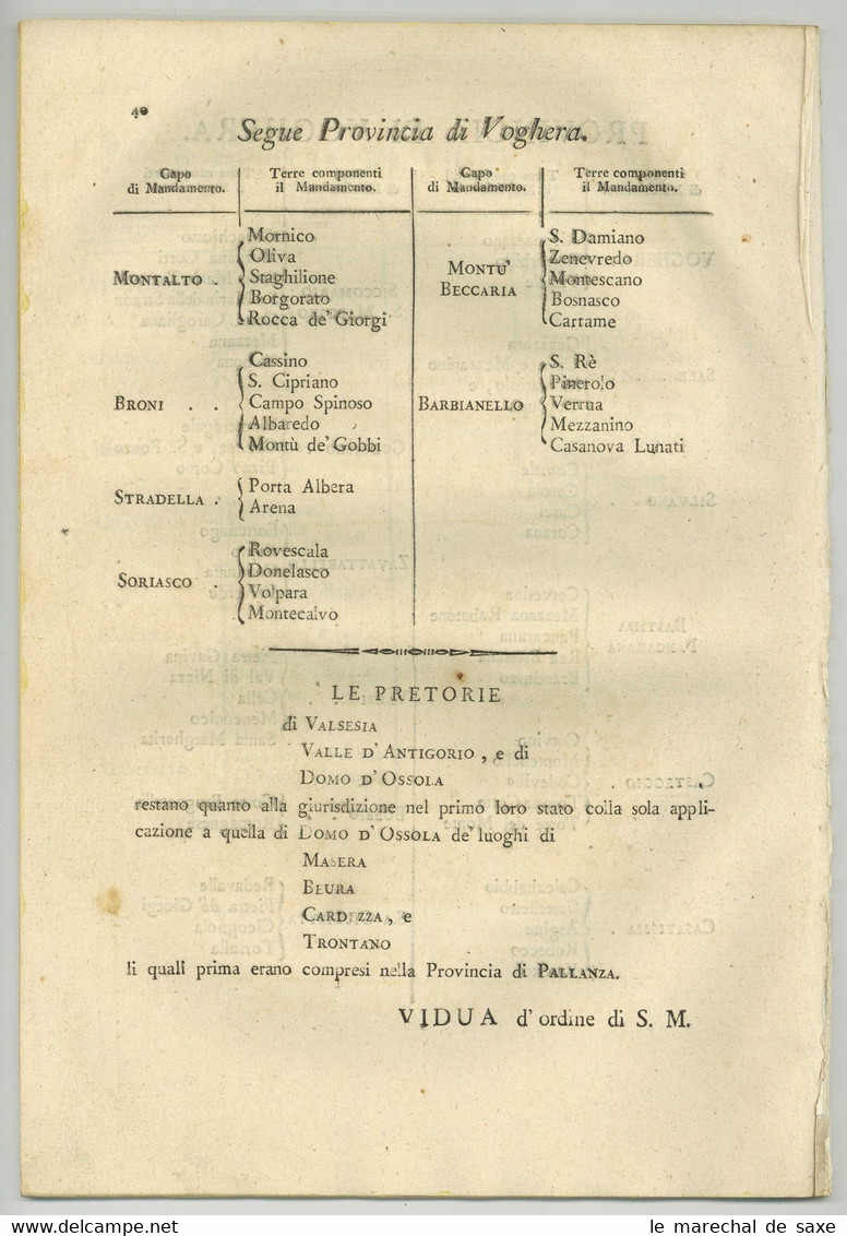 1814 Torino Regno Di Sardegna Royaume De Sardaigne Regio Editto Piemonte 40 Pp. In-fol. - Décrets & Lois