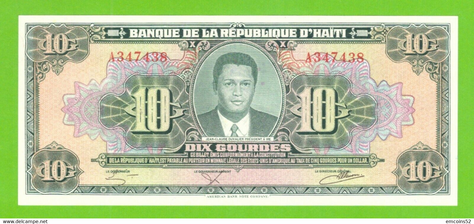 HAITI 10 GOURDES 1979/1984  P-242 UNC - Haïti