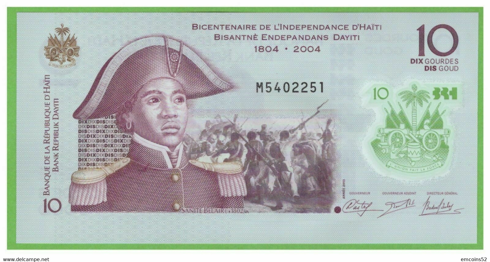 HAITI 100 GOURDES 2013  P-279 UNC - Haïti