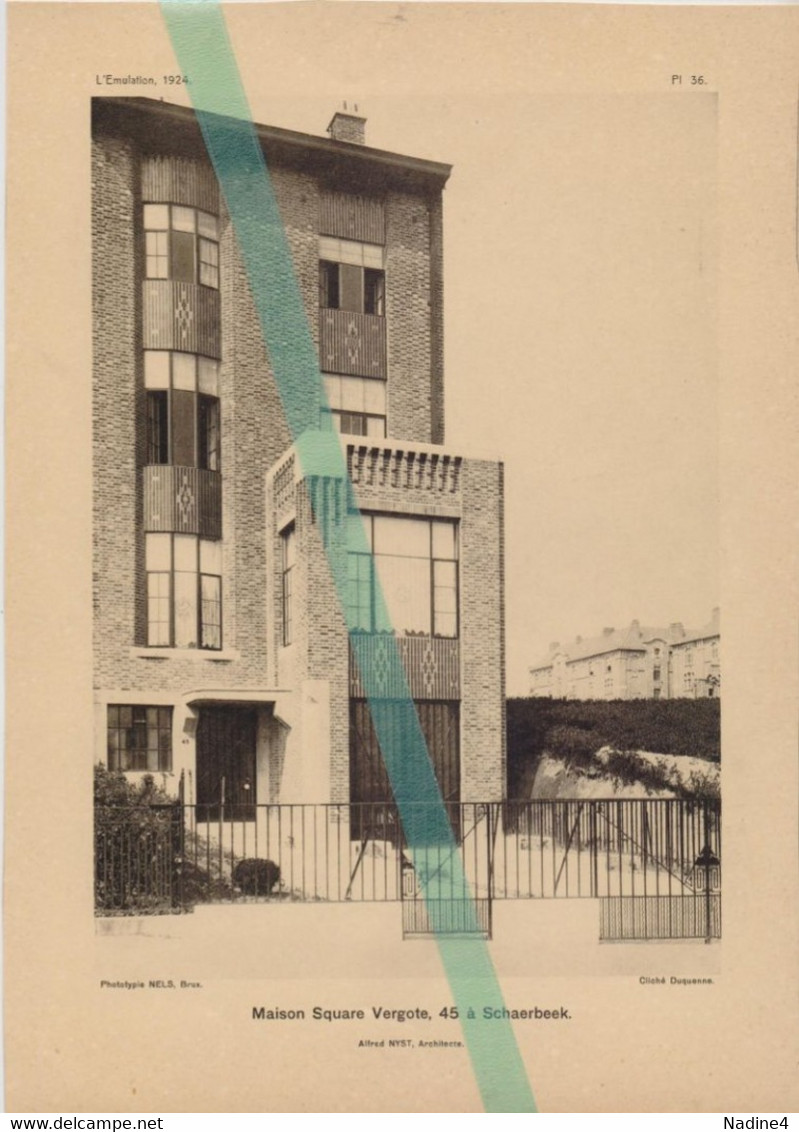 Foto Photo - Schaarbeek - Maison Square Vergote 45 - 1924 - Nr 36 - Prenten & Gravure