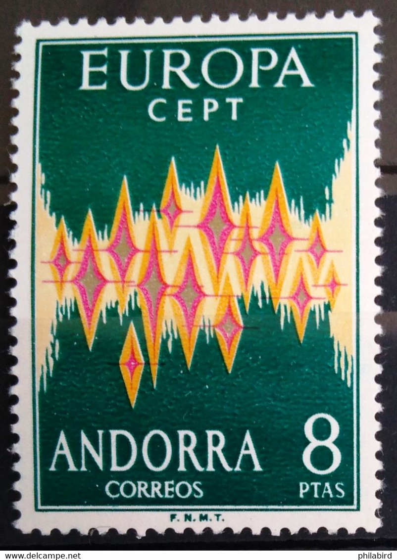 EUROPA 1972 - ANDORRE ESPAGNOL                    N° 64 A                        NEUF** - 1972