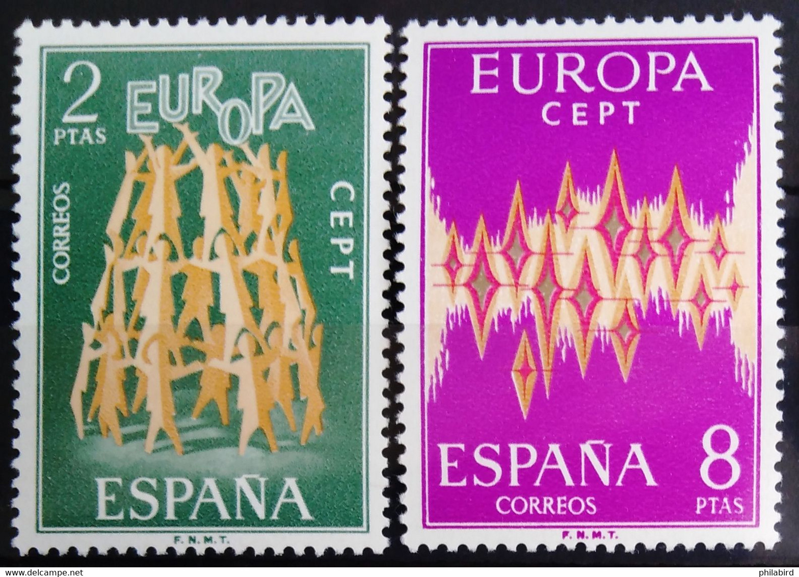 EUROPA 1972 - ESPAGNE                    N° 1744/1745                        NEUF* - 1972