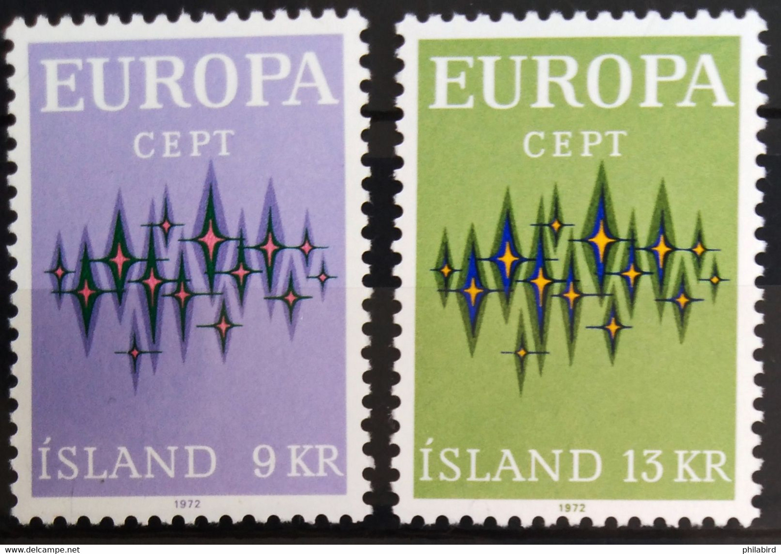 EUROPA 1972 - ISLANDE                    N° 414/415                        NEUF* - 1972