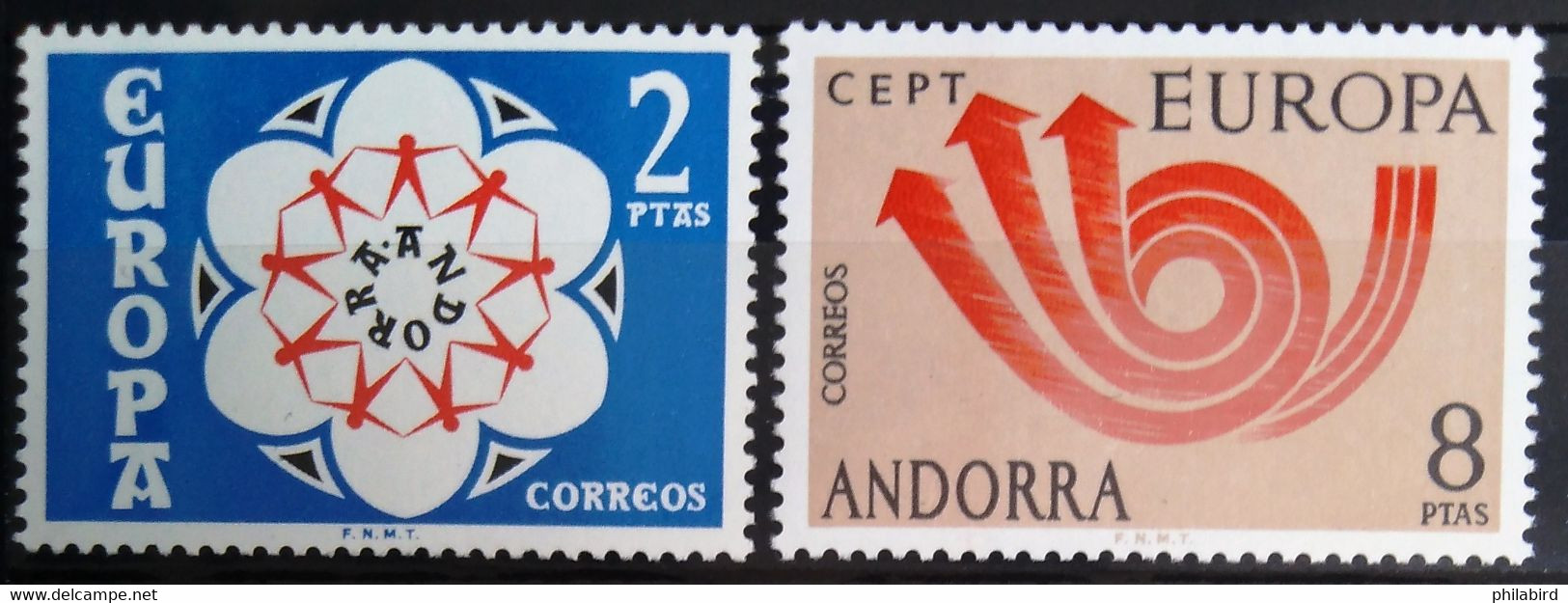 EUROPA 1973 - ANDORRE ESPAGNOL                   N° 77/78                        NEUF** - 1973