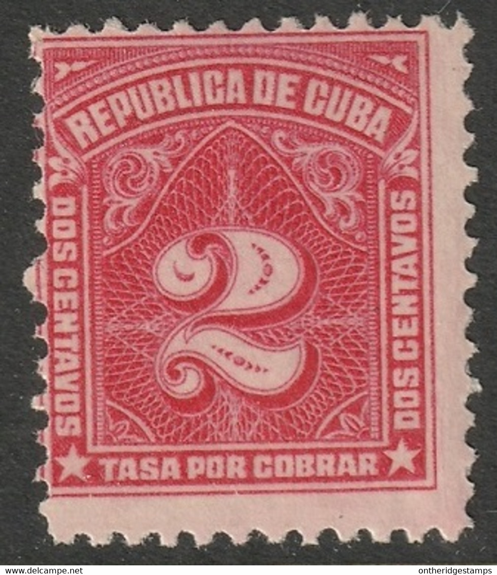Cuba 1927 Sc J9 Yt Taxe 9 Postage Due MH* Disturbed Gum - Portomarken