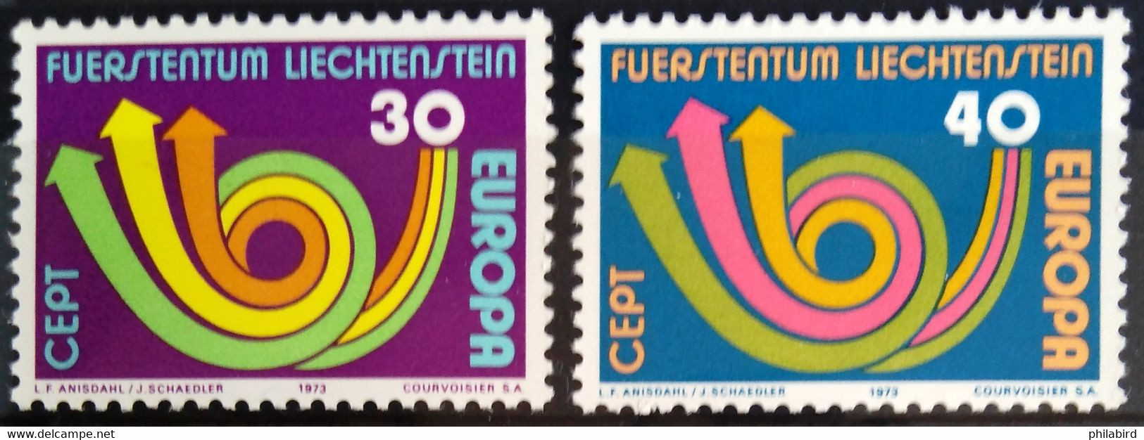 EUROPA 1973 - LIECHTENSTEIN                   N° 532/533                        NEUF* - 1973