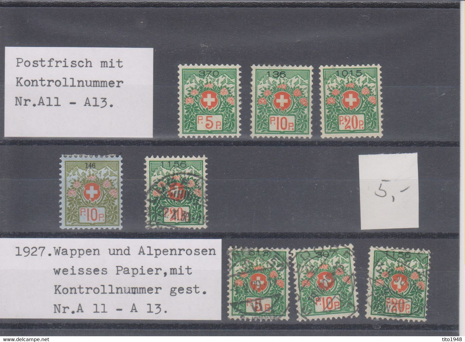 Schweiz GM3,  1927, Portofreiheit,  O/**, Siehe Scans! - Andere & Zonder Classificatie