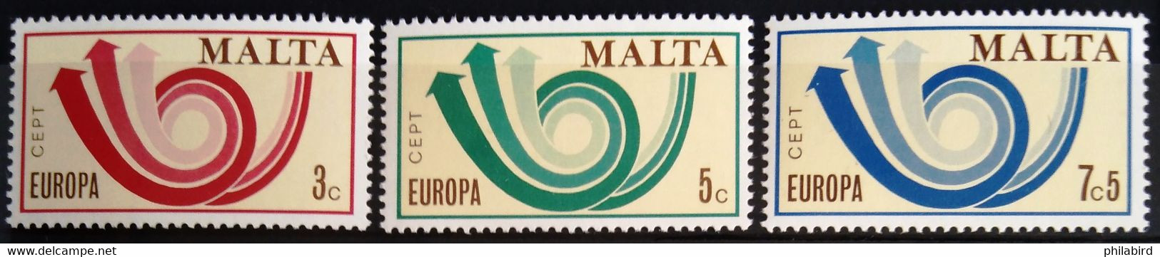 EUROPA 1973 - MALTE                   N° 474/476                       NEUF** - 1973