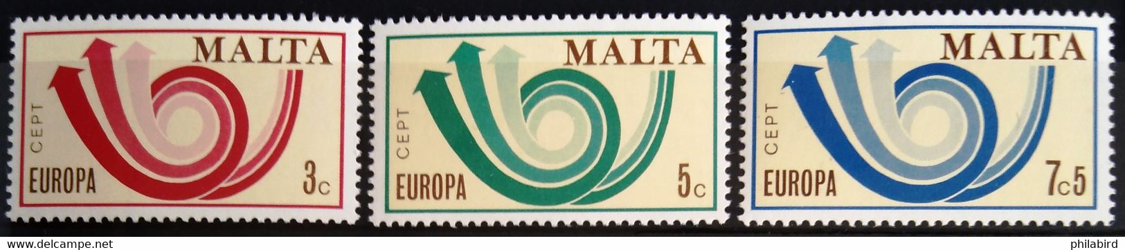 EUROPA 1973 - MALTE                   N° 474/476                       NEUF* - 1973