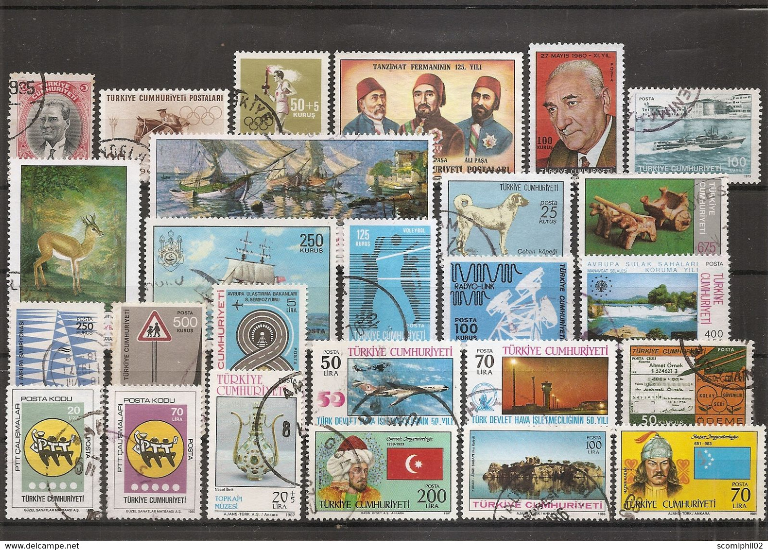 Turquie  ( Lot De Timbres Différents Oblitérés) - Other & Unclassified