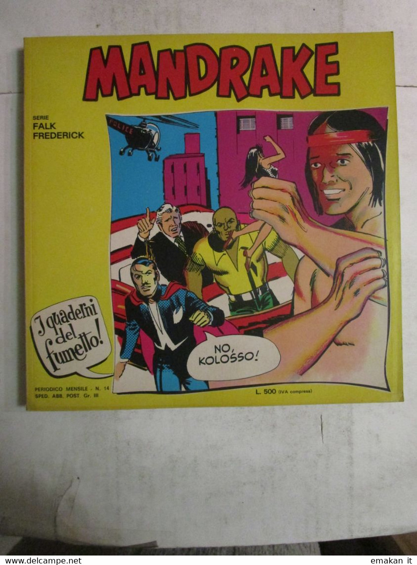 # I QUADERNI DEL FUMETTO N 14 MANDRAKE / FRATELLI SPADA - Corriere Dei Piccoli