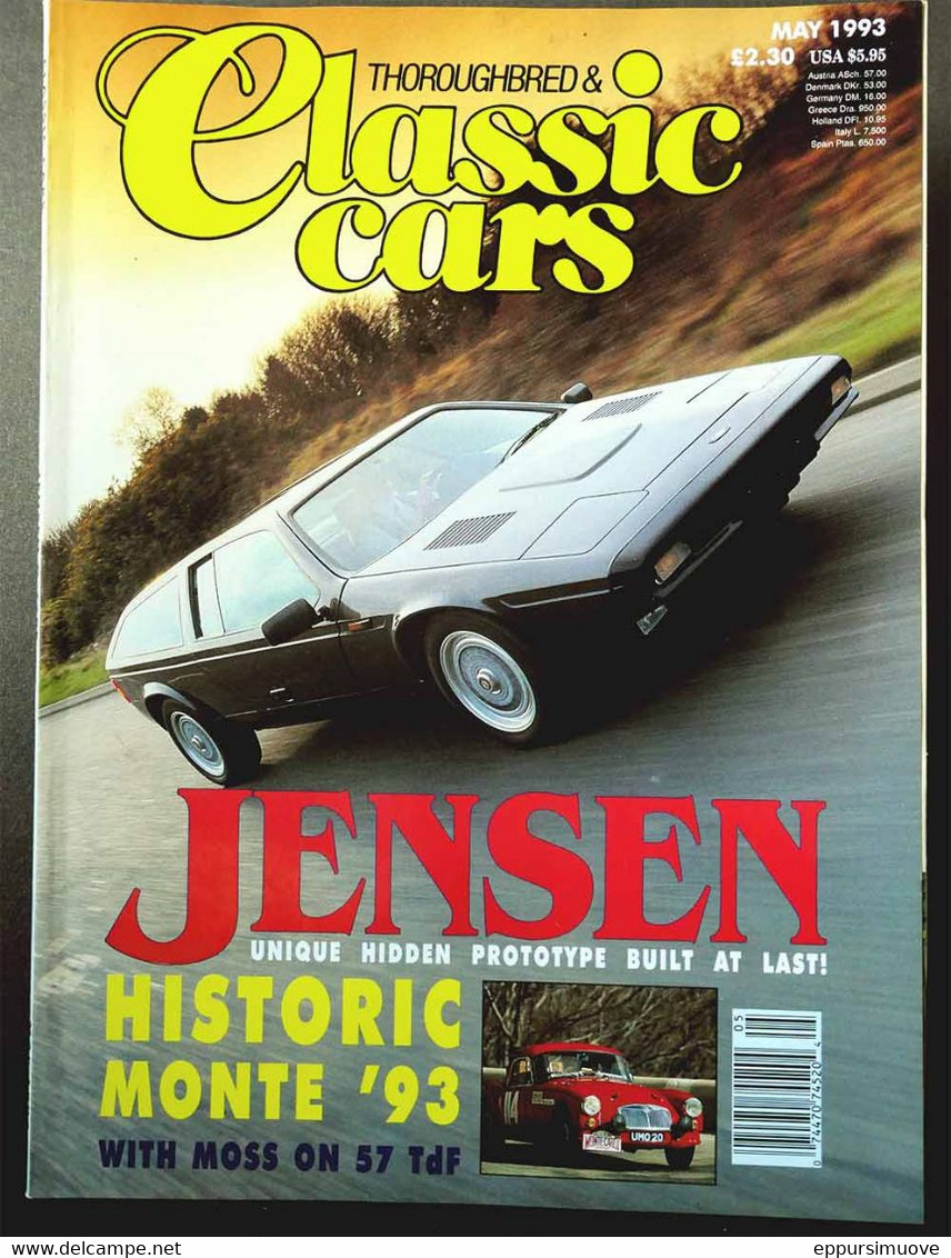 THOROUGHBRED & CLASSIC CARS May 1993 - JENSEN INTERCEPTOR STIRLING MOSS MERCEDES 300SL MGB GT6 KARMANN GHIA - Transports