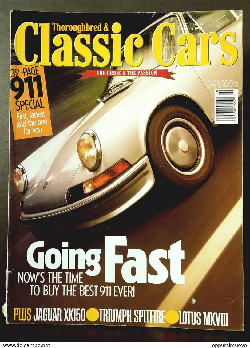 THOROUGHBRED & CLASSIC CARS Oct 1997 - PORSCHE 911 JAGUAR XK150 TRIUMPH SPITFIRE LOTUS MKVIII - Transports