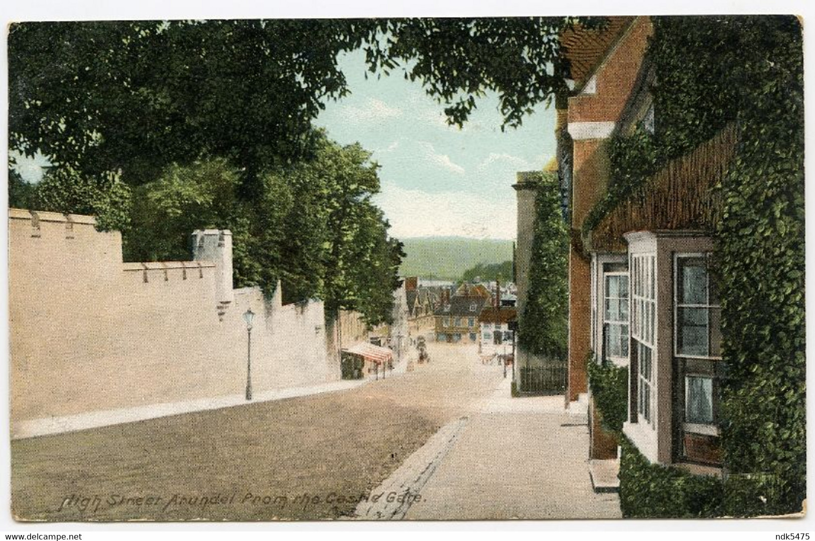 HIGH STREET, ARUNDEL, FROM THE CASTLE GATE / ADDRESS - EAST HOATHLEY, AYLES / AILEYS FARM (RUSSELL) - Arundel