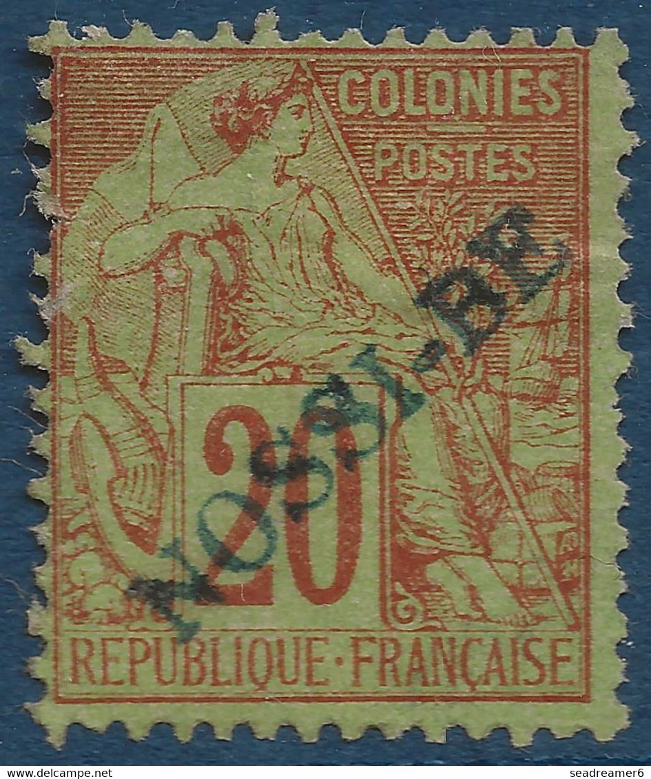 France Colonies Françaises Nossi Bé N°26 (  ) 20c Vert Dateur  TTB Signé A.BRUN - Ongebruikt