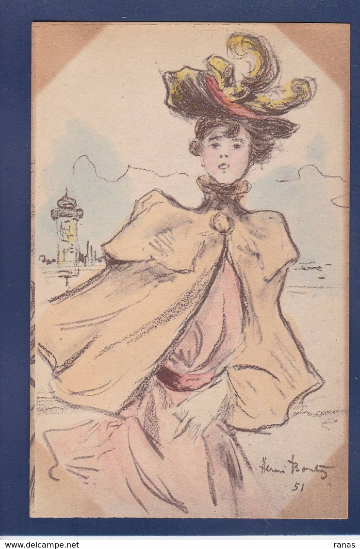 Cpa Boutet Art Nouveau Non Circulé Femme Woman - Boutet