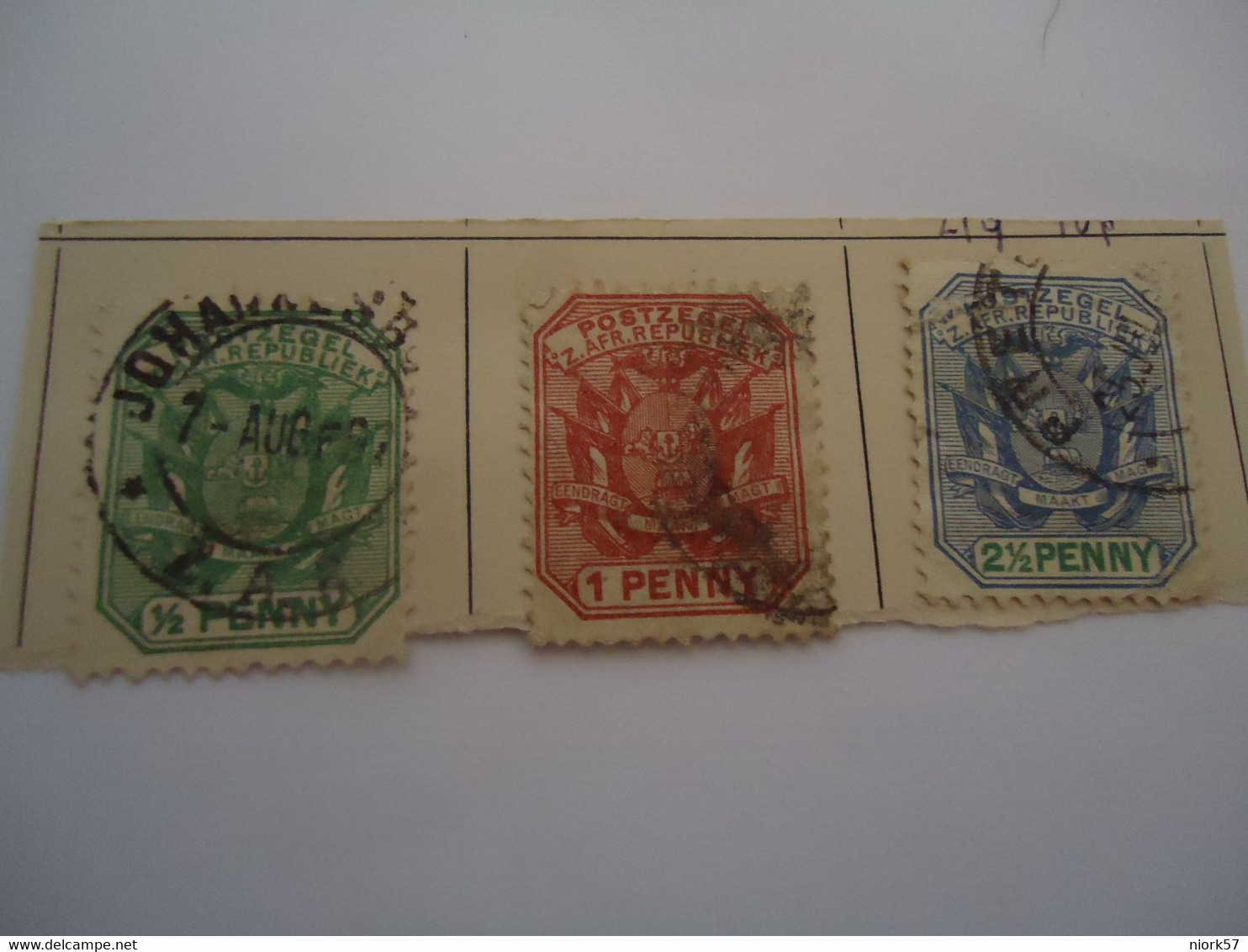 POSTZEGEL  STATE  USED STAMPS  POSTMARK - Nieuwe Republiek (1886-1887)