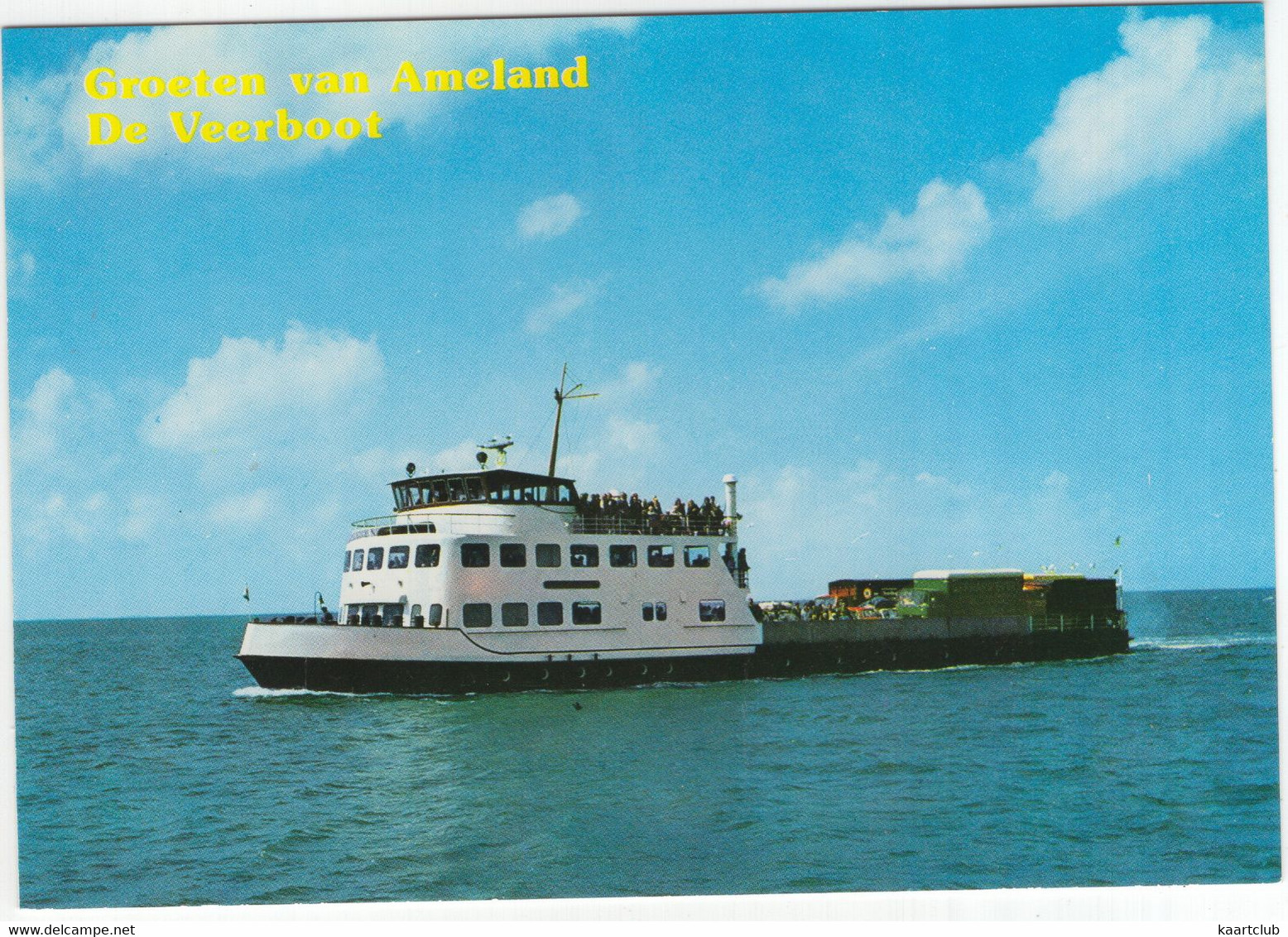 Groeten Van Ameland - De Veerboot / Ferry - (Wadden, Nederland) - Nr. L. 1868 - Vrachtauto / Truck - Ameland