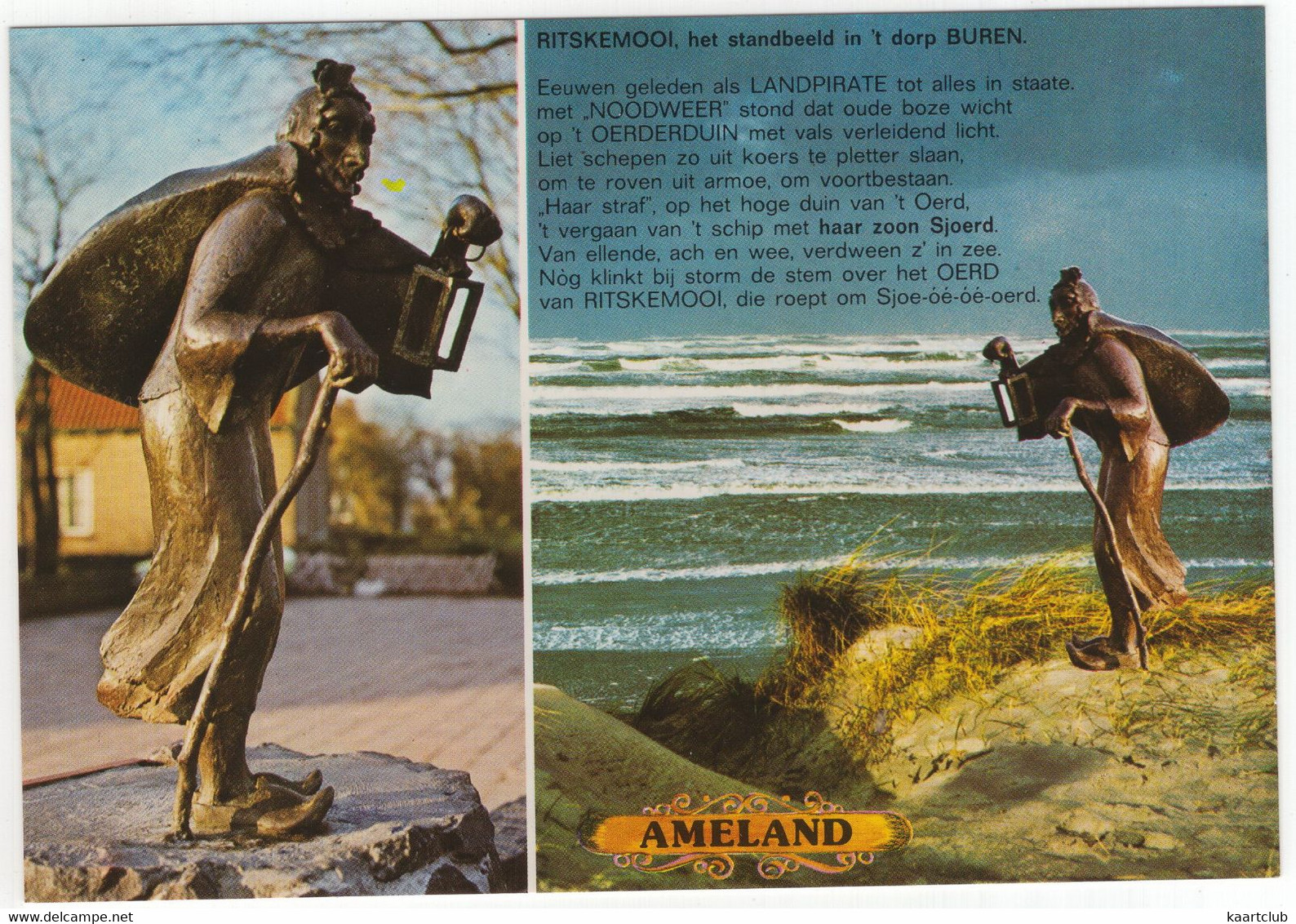 Ameland - 'Ritskemooi', Het Standbeeld In 't Dorp Buren - (Wadden, Nederland) - Nr. AMD 58 - Ameland