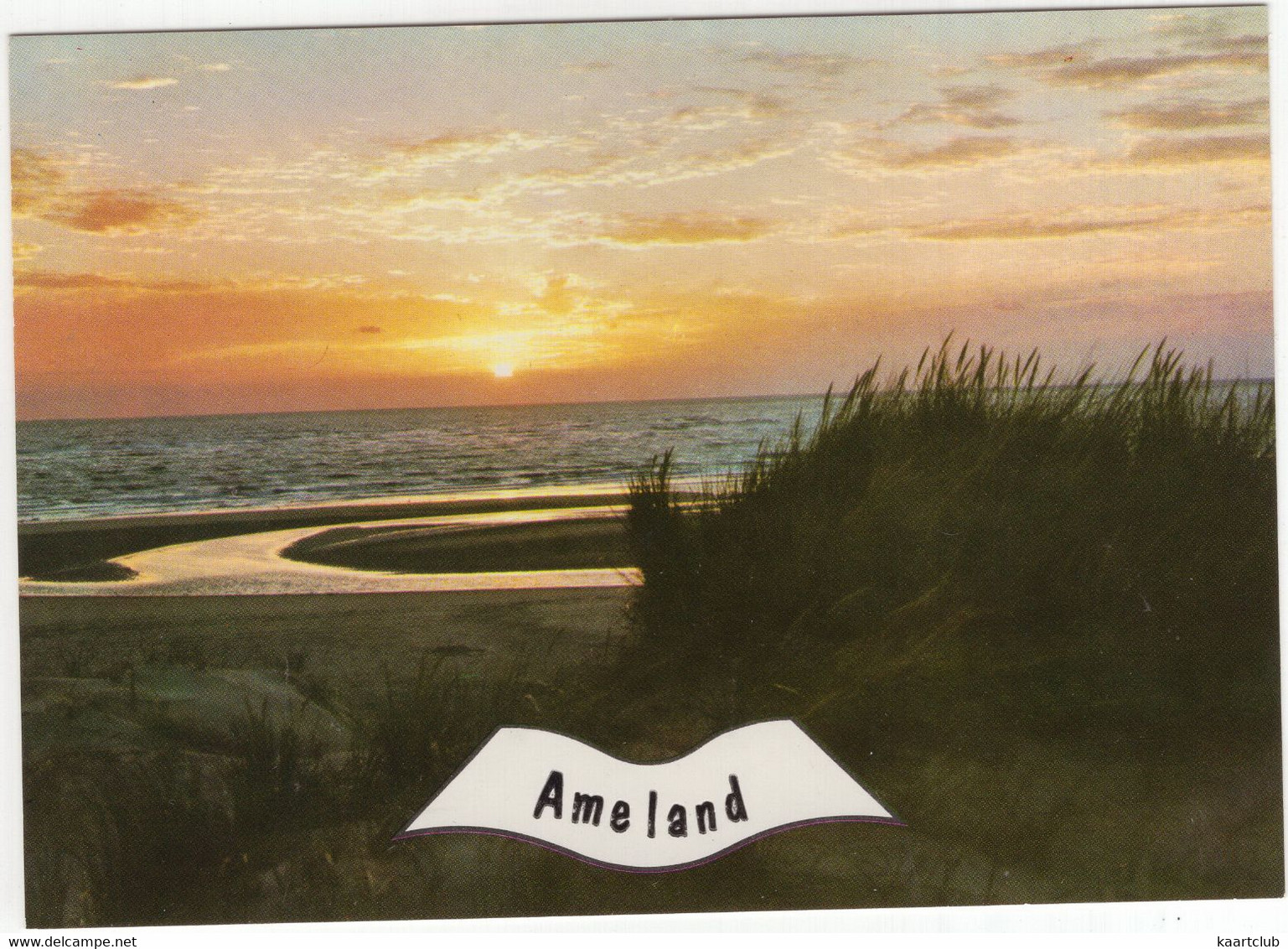 Ameland - (Wadden, Nederland) - Nr. L 3421 - Zakkende Zon, Duin, Zee - Ameland