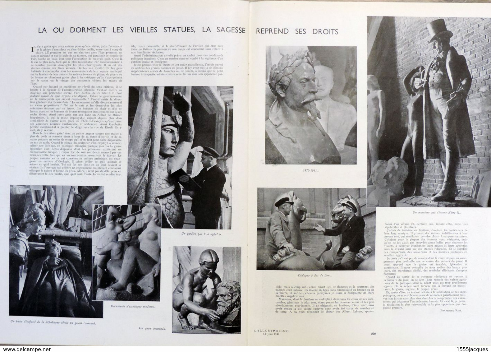 L'ILLUSTRATION N° 5127 14-06-1941 GRAND PALAIS PHOTOGRAPHIE EN RELIEF CRÈTE EXPOSITION FRANCE EUROPÉENNE MAQUETTES