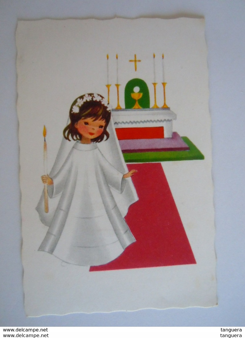 Communie Nicole Verbruggen 1971 Wintam Image Pieuse Holy Card Santini Kruger 300/17 - Andachtsbilder