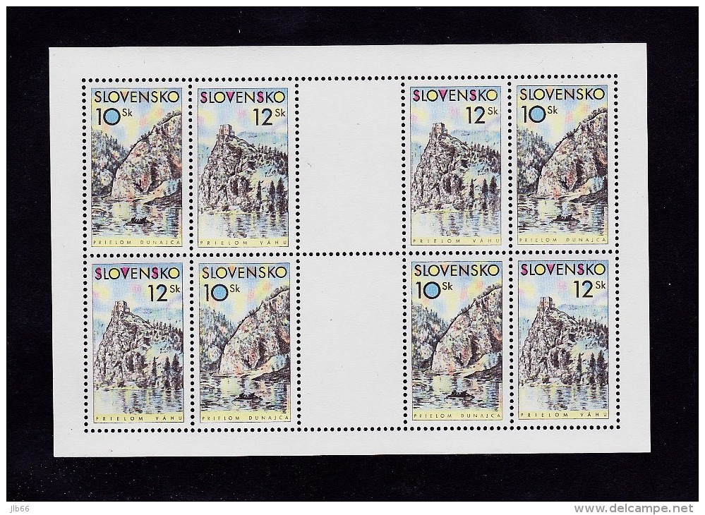 Bloc 2000  De 4X2 Timbres  YT 312/313 Neuf  Dunajca Vahu /  Sheet 2000 Mint Mi 359/360 - Blocks & Sheetlets