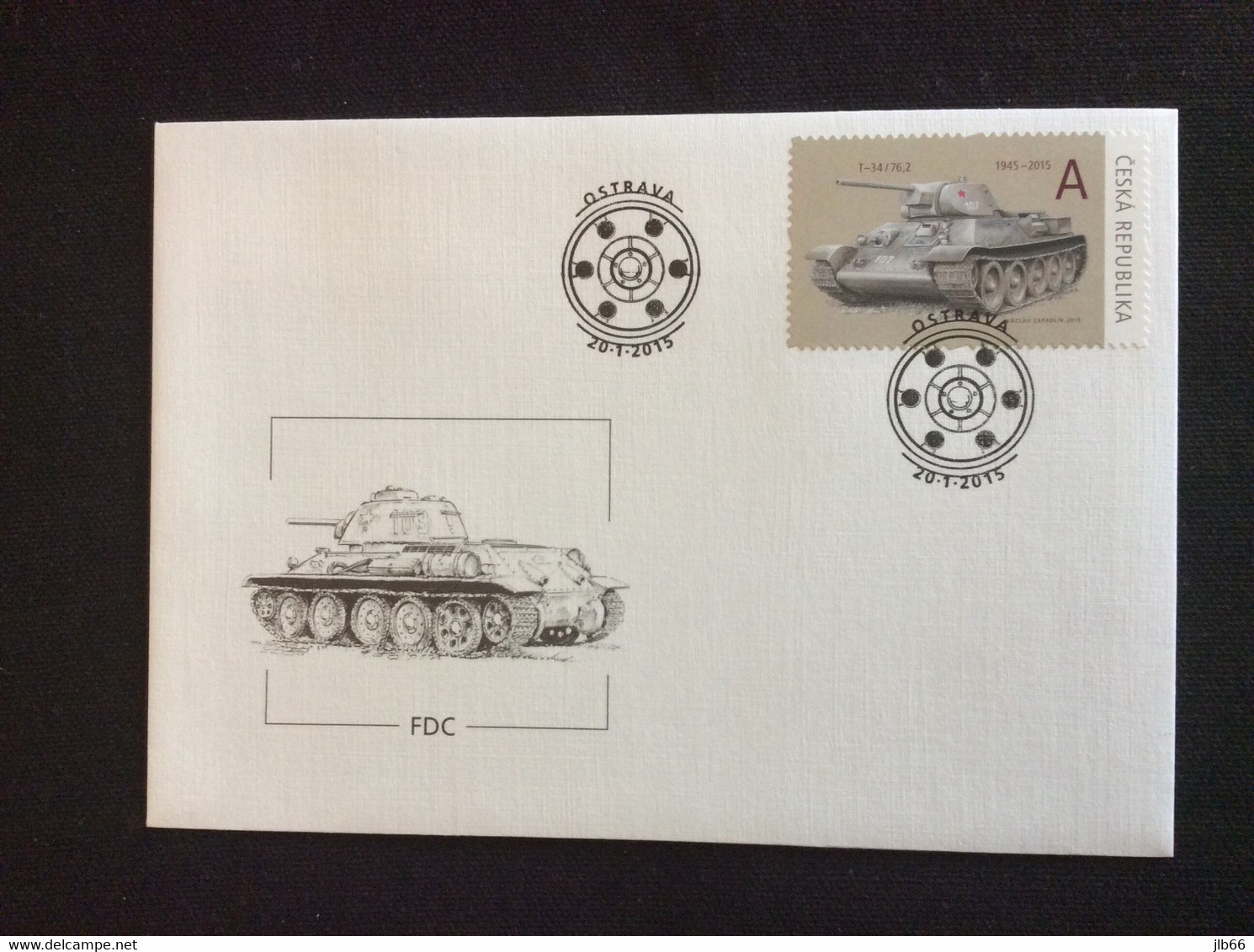 FDC 2015 : LIBERTE 1945 Tank T 34 - FDC