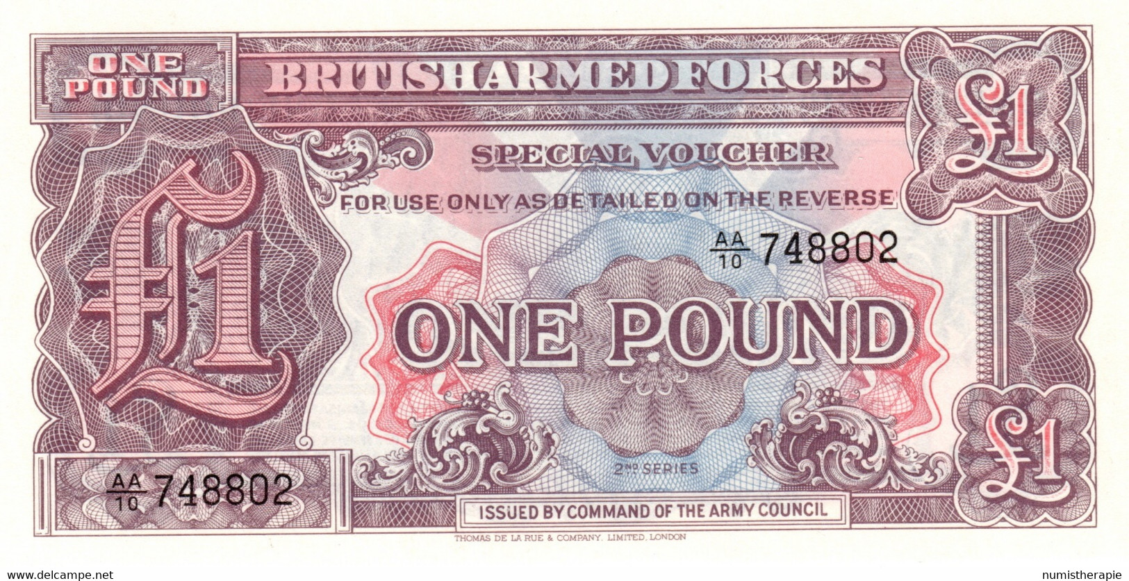 British Armed Forces (2nd Series) £1 One Pound Special Voucher : UNC - Forze Armate Britanniche & Docuementi Speciali