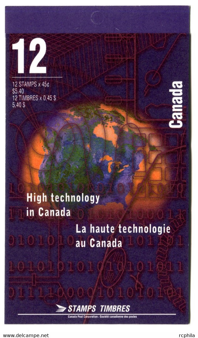 RC 20148 CANADA HIGH TECHNOLOGY HAUTE TECHNOLOGIE CARNET COMPLET BOOKLET MNH NEUF ** - Libretti Completi