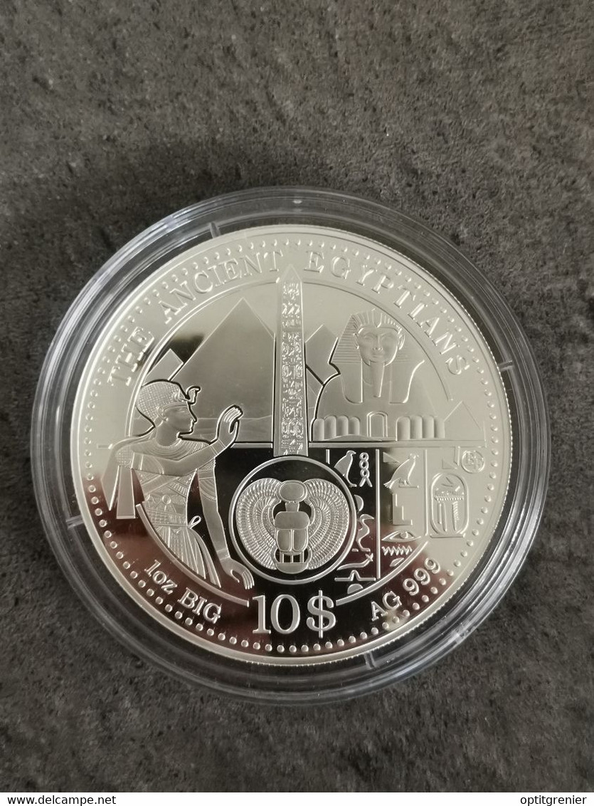 10 DOLLARS ARGENT 2012 1 OZ BIG SILVER 999 / ILES COOK / LA CIVILISATION EGYPTIENNE / COOK ISLANDS - Cook Islands