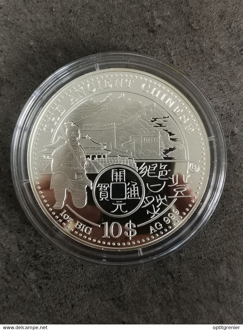 10 DOLLARS ARGENT 2012 1 OZ BIG SILVER 999 / ILES COOK / LA CIVILISATION CHINOISE / CERTIFICAT / COOK ISLANDS - Cook