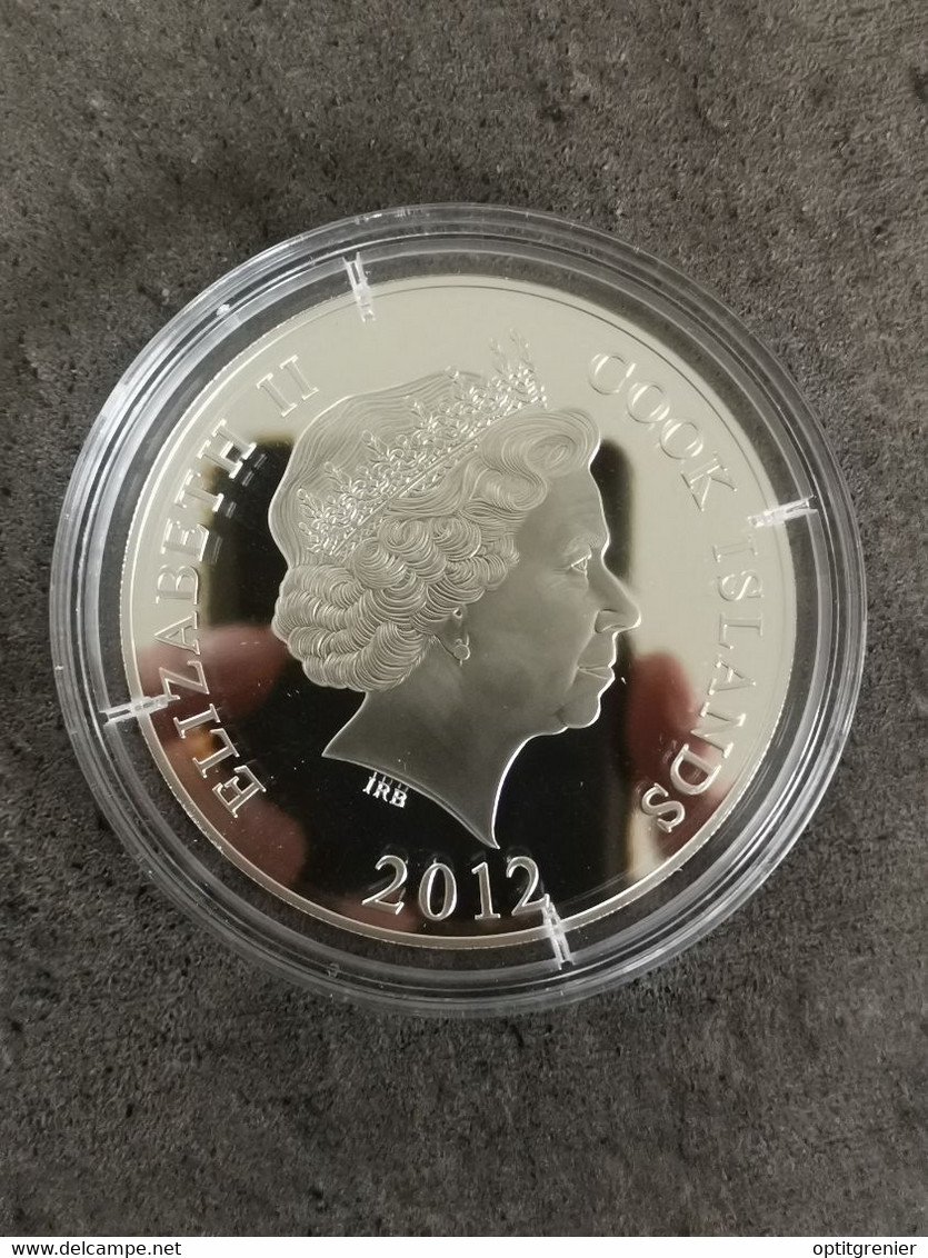 10 DOLLARS ARGENT 2012 1 OZ BIG SILVER 999 / ILES COOK / LES MAYAS ET LES AZTEQUES / CERTIFICAT / COOK ISLANDS - Cookinseln