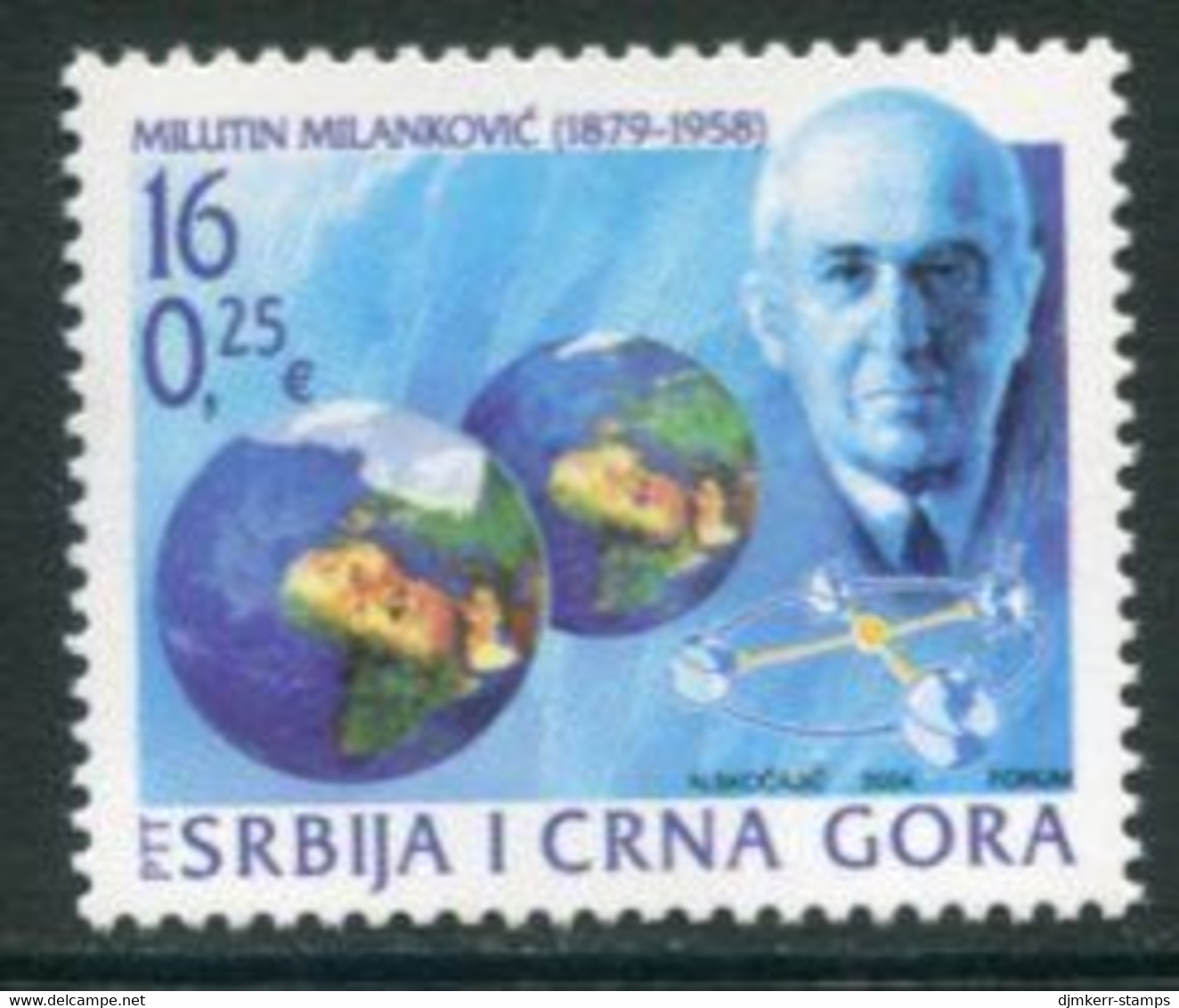 YUGOSLAVIA (Serbia & Montenegro) 2004  Milanković Anniversary MNH / **  Michel 3192 - Neufs