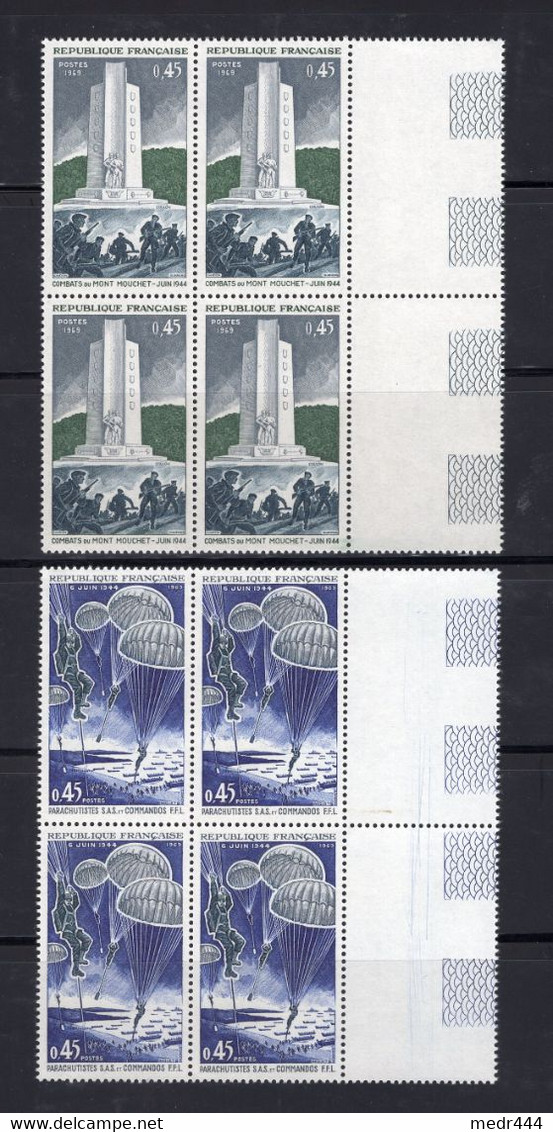 France 1969 - 25th Anniversary Of The Liberation - Block Of Four - Stamps 2v - MNH** -  Superb*** - Collections