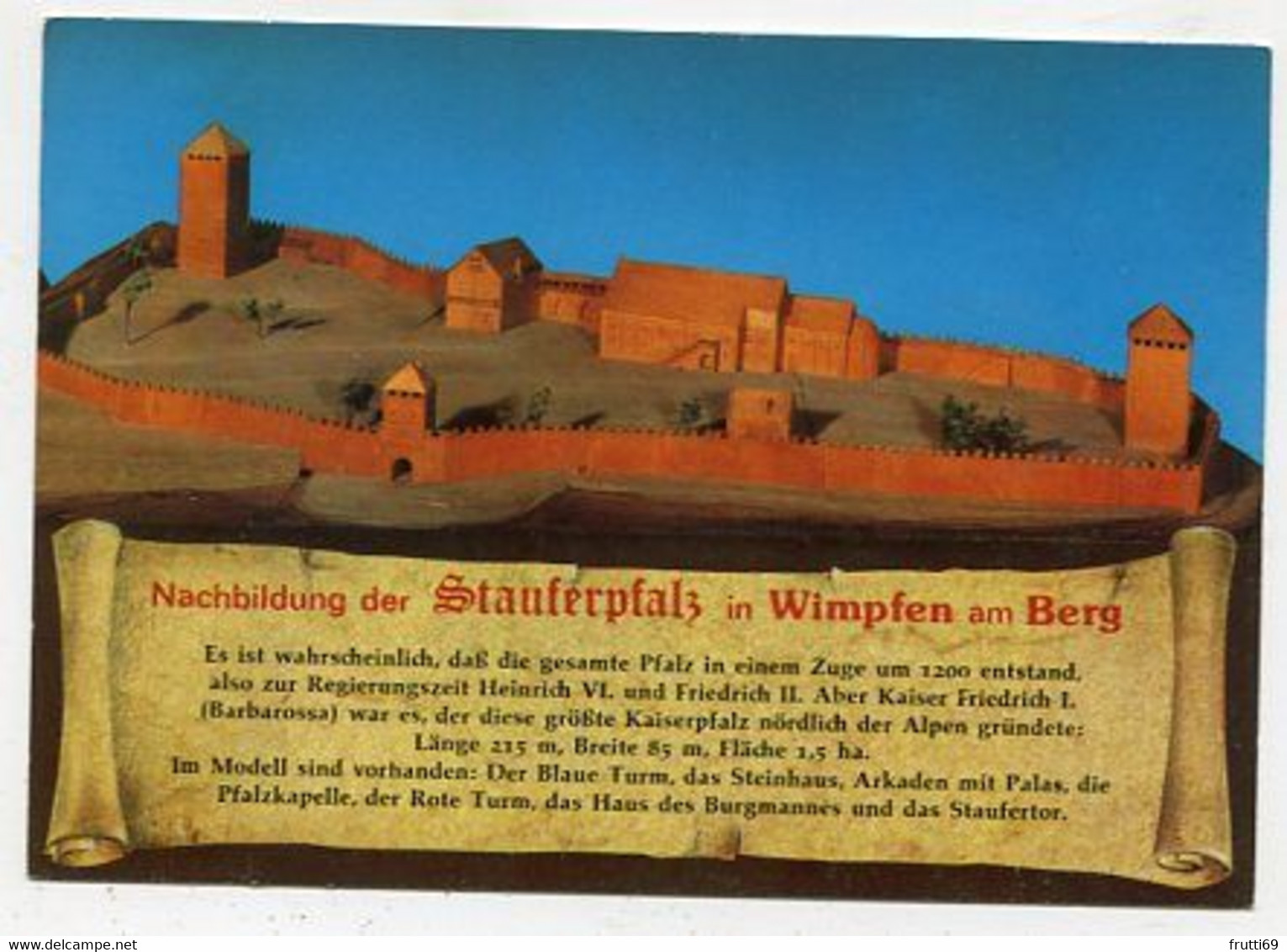 AK 027260 GERMANY - Bad Wimpfen - Nachbildung Der Stauferpfalz In Wimpfen Am Berg - Bad Wimpfen