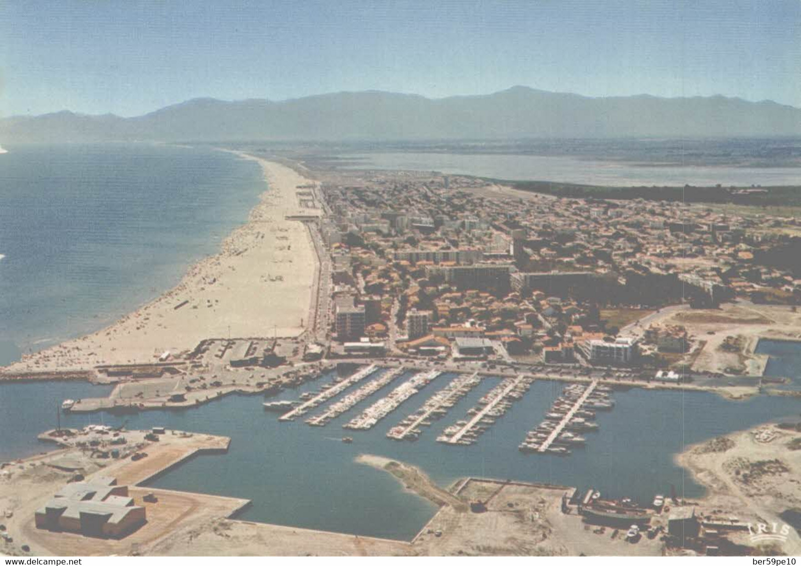 66 CANET-EN-ROUSSILLON VUE AERIENNE  PLAGE RADIEUSE LE PORT LA STATION L'ETANG ET LA CHAINE DES ALBERES - Canet En Roussillon