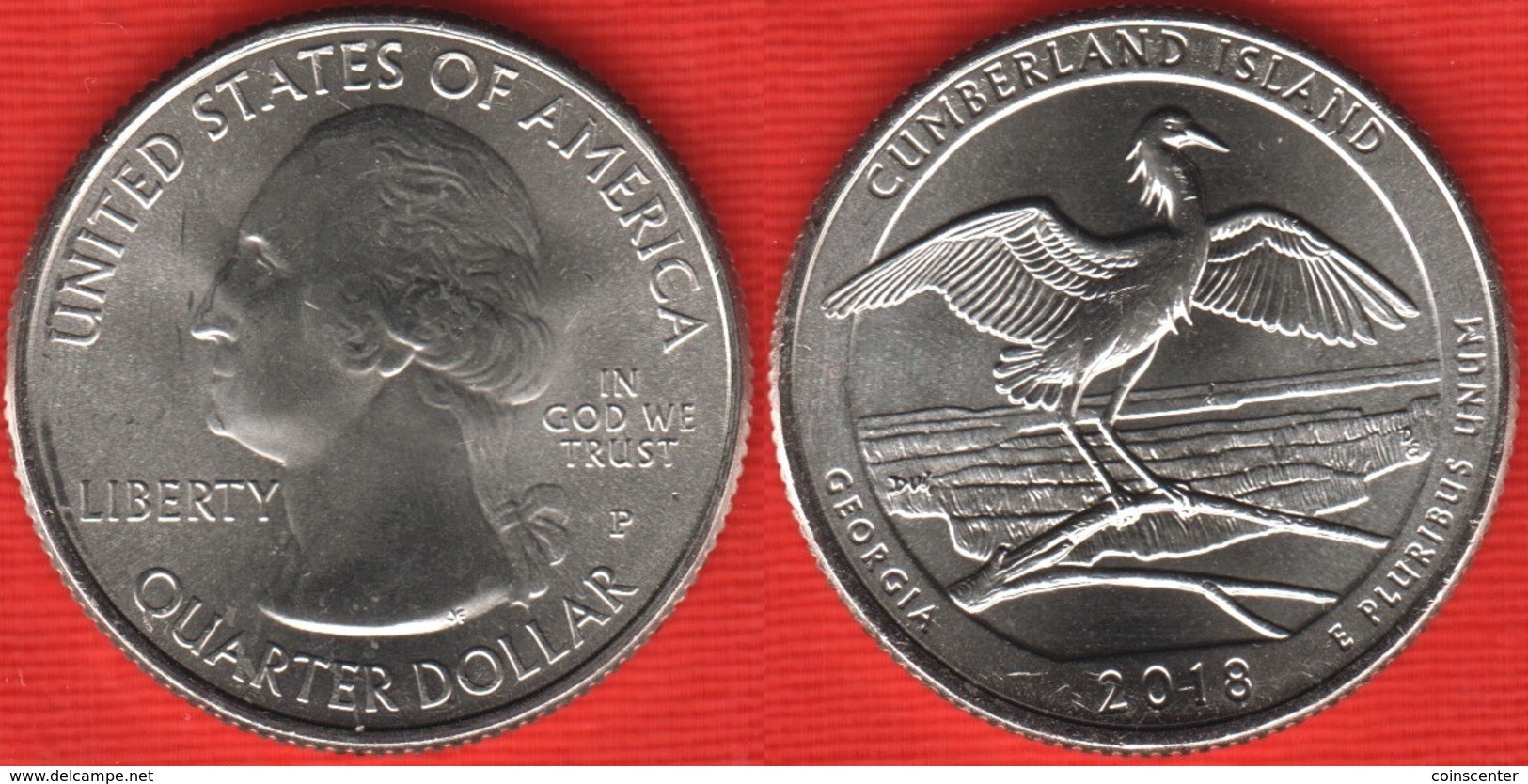 USA Quarter (1/4 Dollar) 2018 P Mint "Cumberland Island" UNC - 2010-...: National Parks
