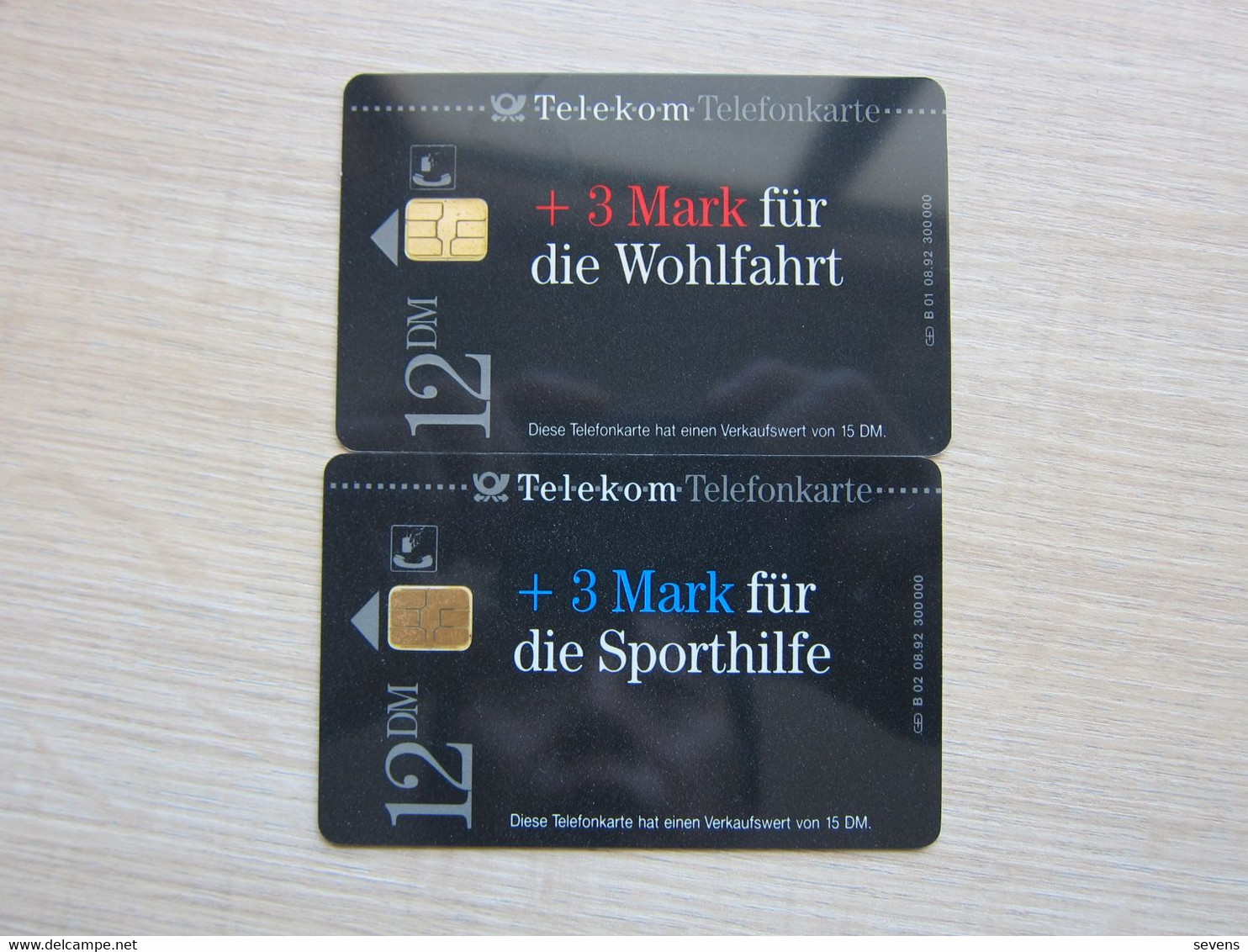 B01,02 08.92 Danke,two Mint Cards - B-Reeksen : Liefdadigheid