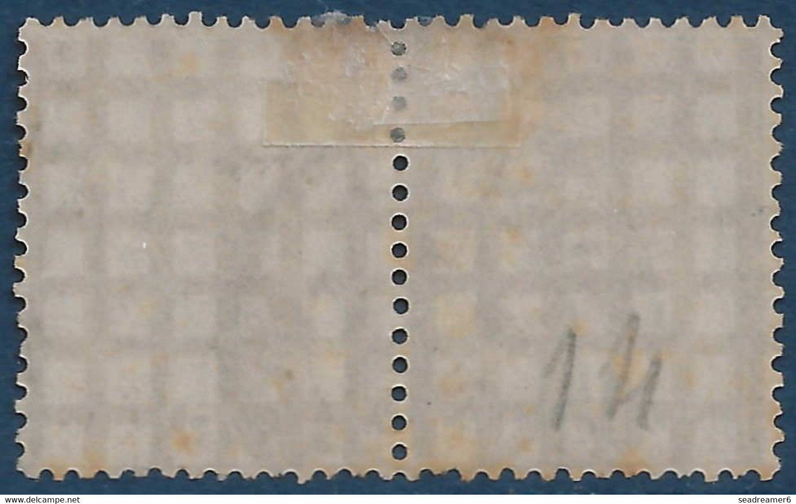 Colonies Françaises TUNISIE N°14 Paire 15c Bleu Papier Quadrillé Oblitérée Dateur 1897 "Marseille/Ligne De TUNIS" SUP ! - Used Stamps