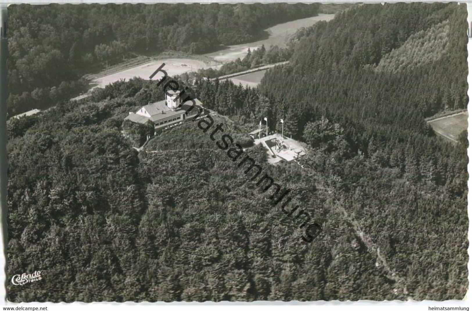 Bad Lauterberg - Hausberg - Luftaufnahme - Foto-Ansichtskarte - Seilbahn - Cramers Kunstanstalt KG Dortmund - Bad Lauterberg