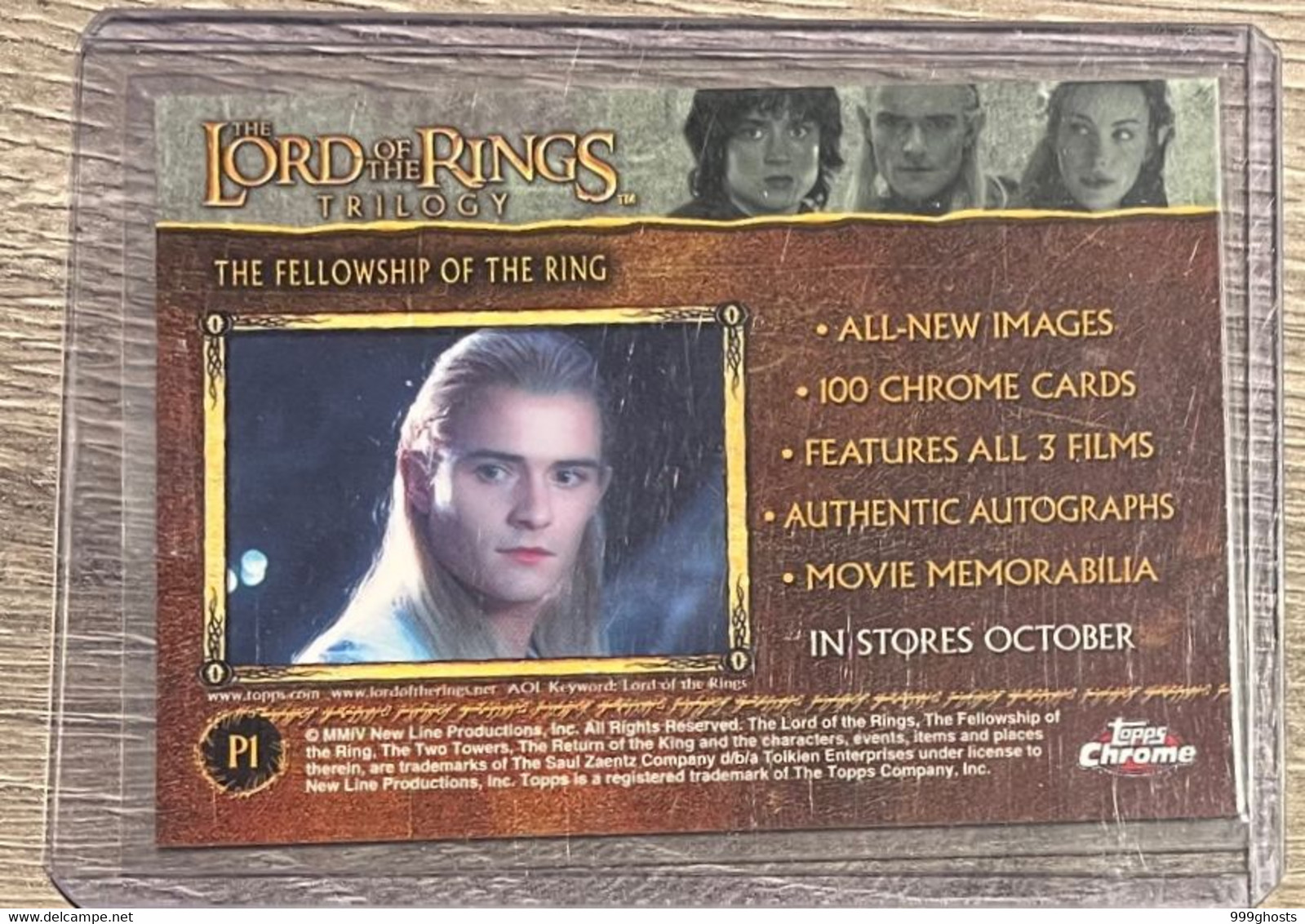 Lord Of The Rings Trilogy PROMO Trading Card Fellowship Of The Ring P1 - Mint Condition - Lord Of The Rings